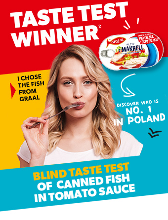 Graal taste test winner, discover who is no. 1 in Poland. Blind taste test of canned fish in tomato sauce. I chose the fish from Graal