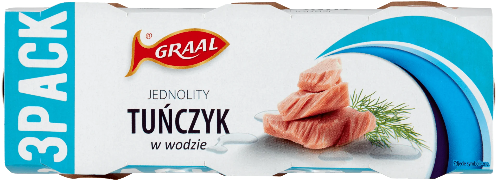 Jednolity tuńczyk w wodzie