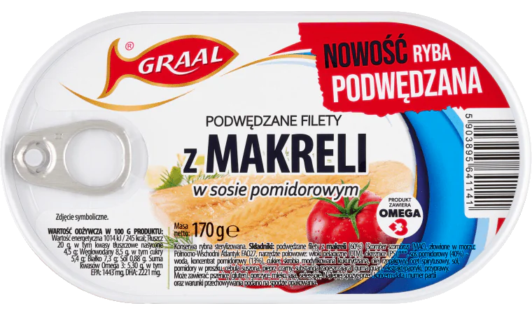 Podwędzane filety z makreli w sosie pomidorowym